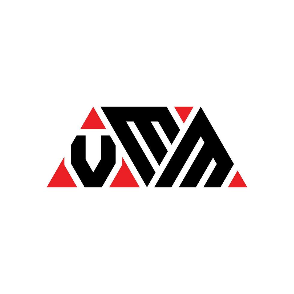 diseño de logotipo de letra triangular vmm con forma de triángulo. monograma de diseño de logotipo de triángulo vmm. plantilla de logotipo de vector de triángulo vmm con color rojo. logotipo triangular vmm logotipo simple, elegante y lujoso. vmmm