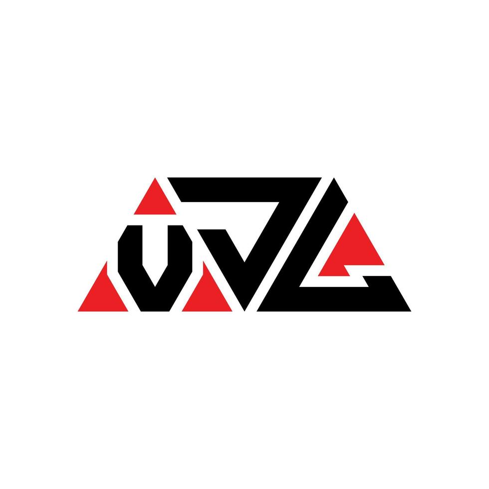 Diseño de logotipo de letra triangular vjl con forma de triángulo. monograma de diseño del logotipo del triángulo vjl. plantilla de logotipo de vector de triángulo vjl con color rojo. logotipo triangular vjl logotipo simple, elegante y lujoso. vjl