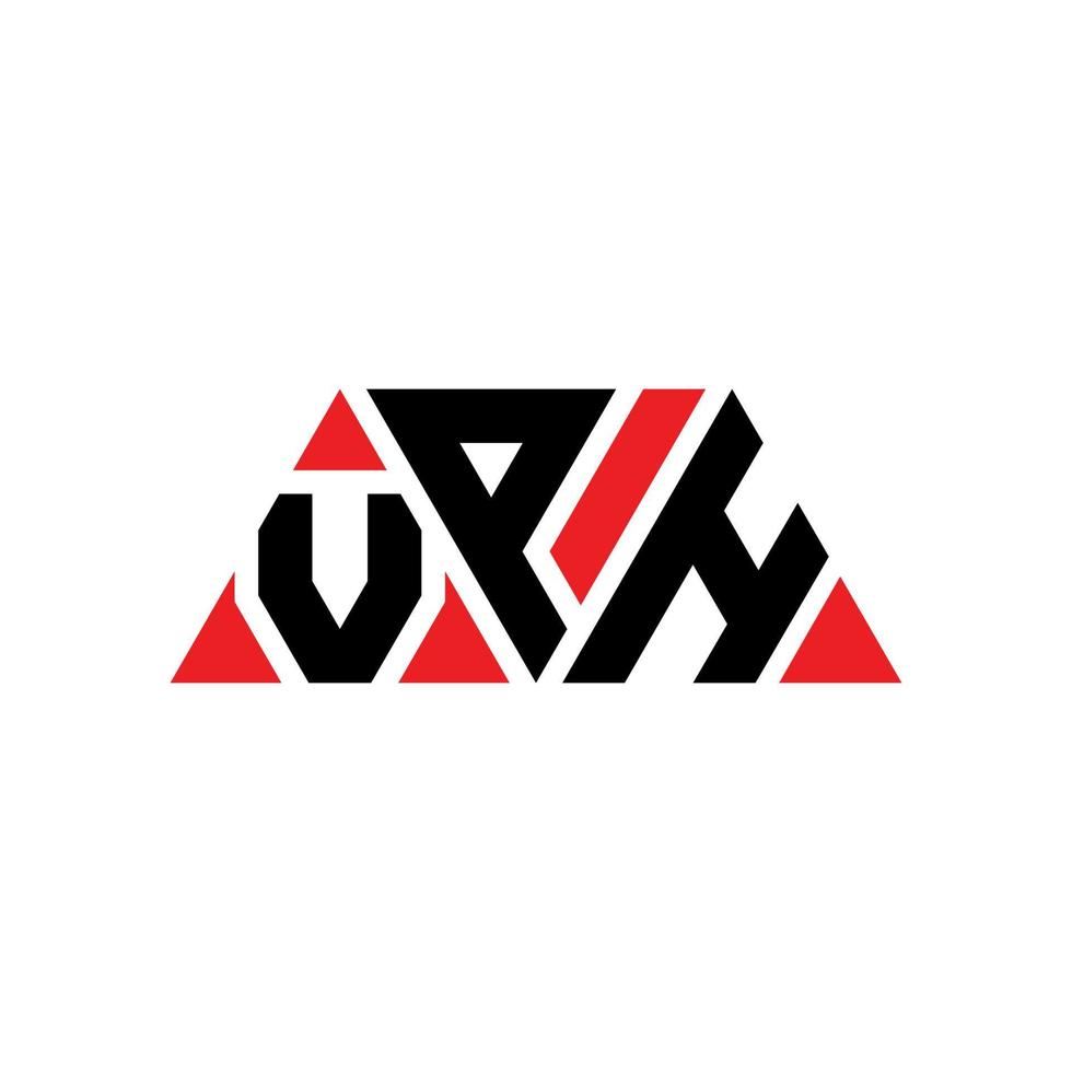 Diseño de logotipo de letra triangular vph con forma de triángulo. monograma de diseño de logotipo de triángulo vph. plantilla de logotipo de vector de triángulo vph con color rojo. logotipo triangular vph logotipo simple, elegante y lujoso. vph