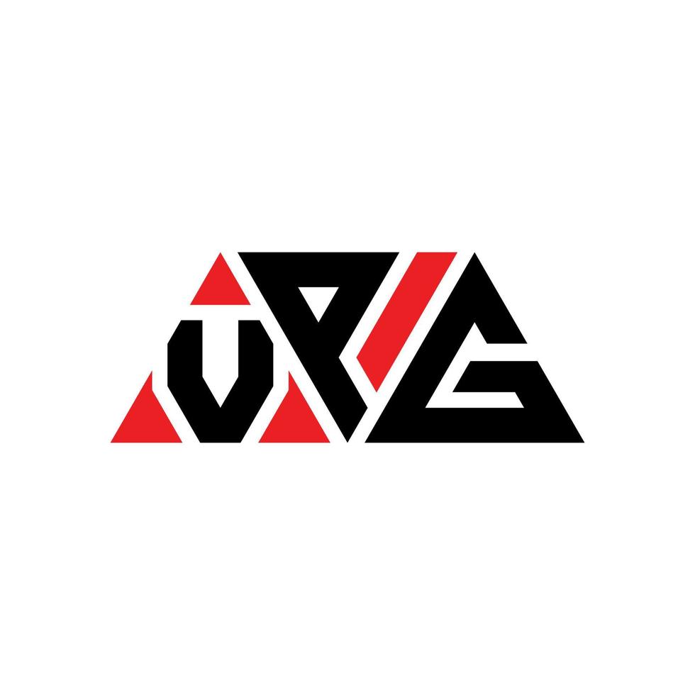 diseño de logotipo de letra de triángulo vpg con forma de triángulo. monograma de diseño de logotipo de triángulo vpg. plantilla de logotipo de vector de triángulo vpg con color rojo. logotipo triangular vpg logotipo simple, elegante y lujoso. vpg