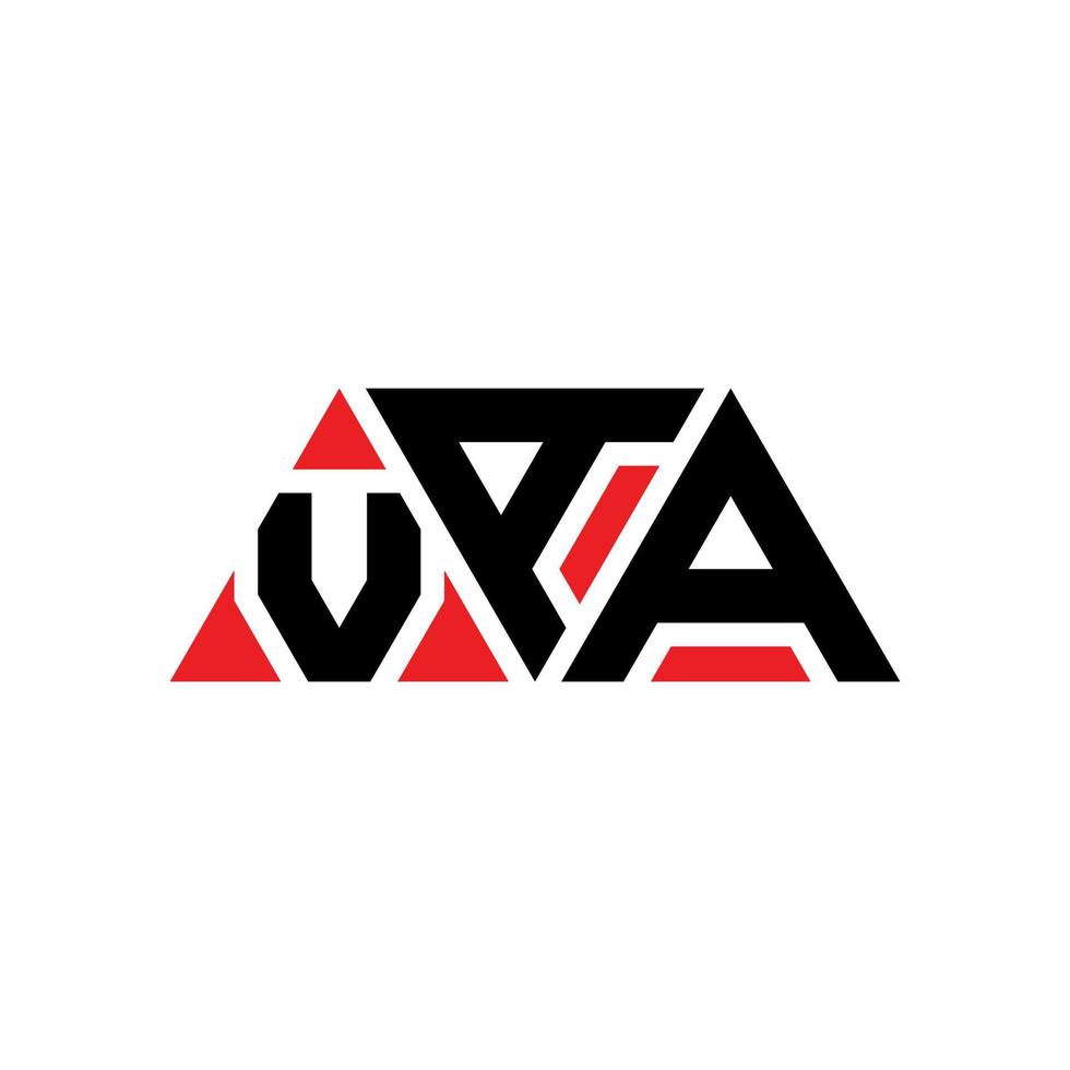 VAA triangle letter logo design with triangle shape. VAA triangle logo design monogram. VAA triangle vector logo template with red color. VAA triangular logo Simple, Elegant, and Luxurious Logo. VAA