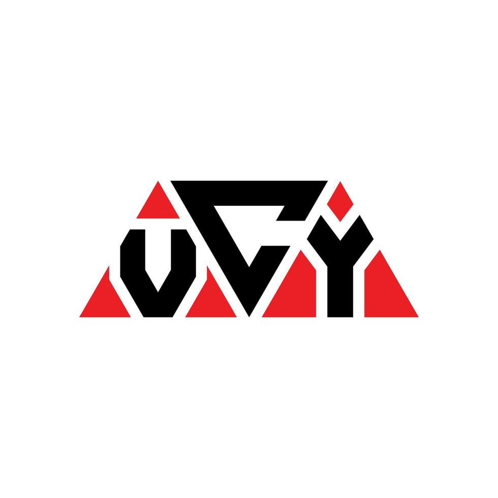 Diseño de logotipo de letra triangular vcy con forma de triángulo. monograma de diseño de logotipo de triángulo vcy. plantilla de logotipo de vector de triángulo vcy con color rojo. logotipo triangular vcy logotipo simple, elegante y lujoso. Vcy