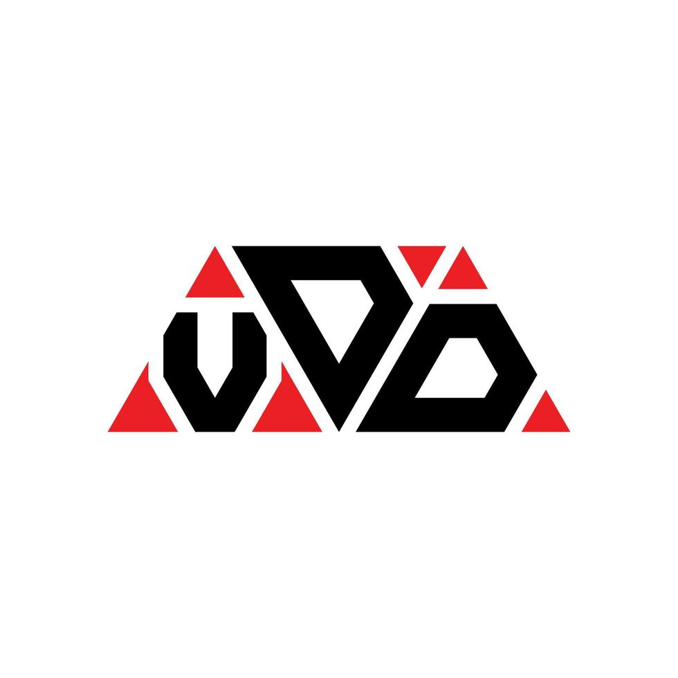 diseño de logotipo de letra de triángulo vdd con forma de triángulo. monograma de diseño del logotipo del triángulo vdd. plantilla de logotipo de vector de triángulo vdd con color rojo. logotipo triangular vdd logotipo simple, elegante y lujoso. vdd