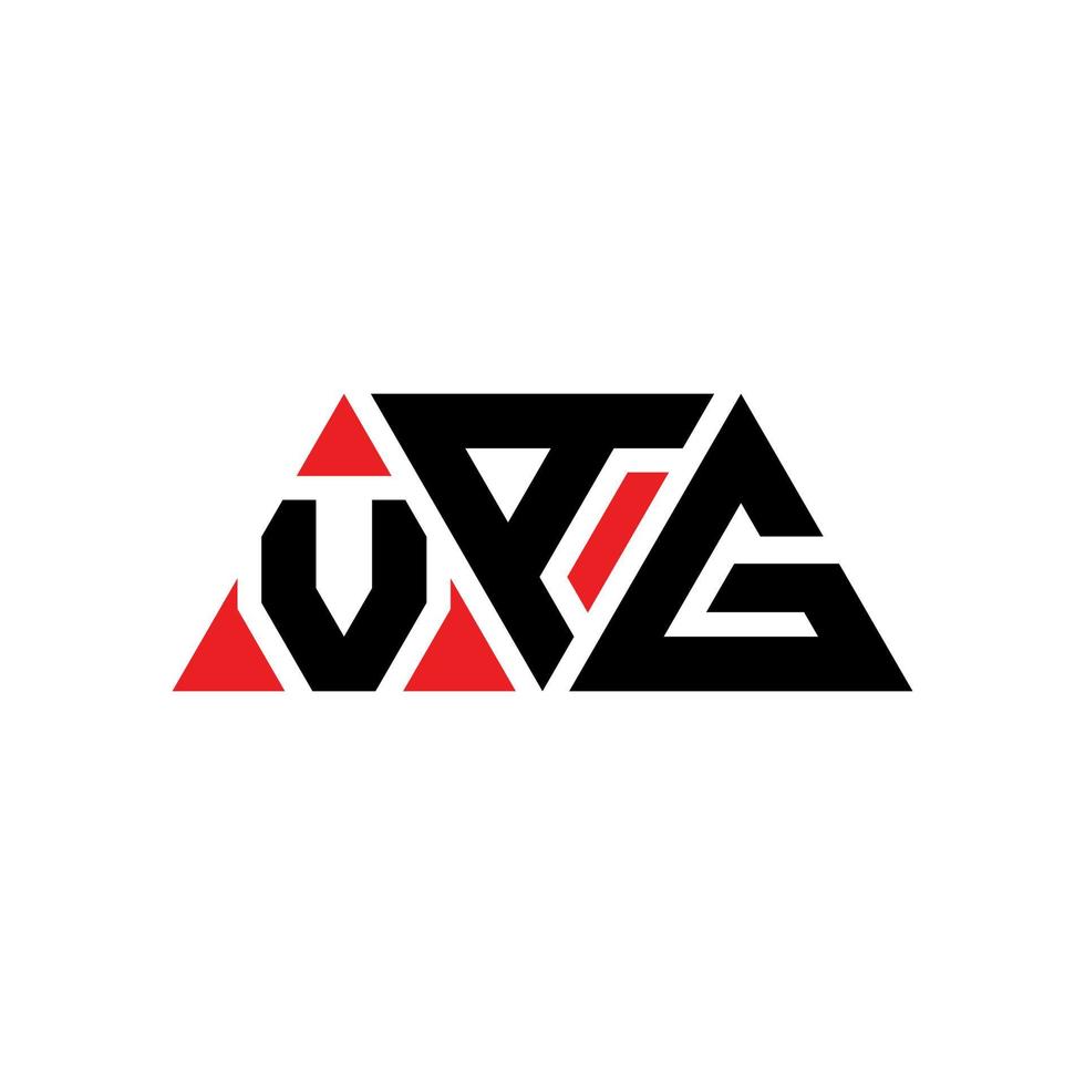 diseño de logotipo de letra de triángulo vag con forma de triángulo. monograma de diseño de logotipo de triángulo vag. plantilla de logotipo de vector de triángulo vag con color rojo. logotipo triangular vag logotipo simple, elegante y lujoso. vagina