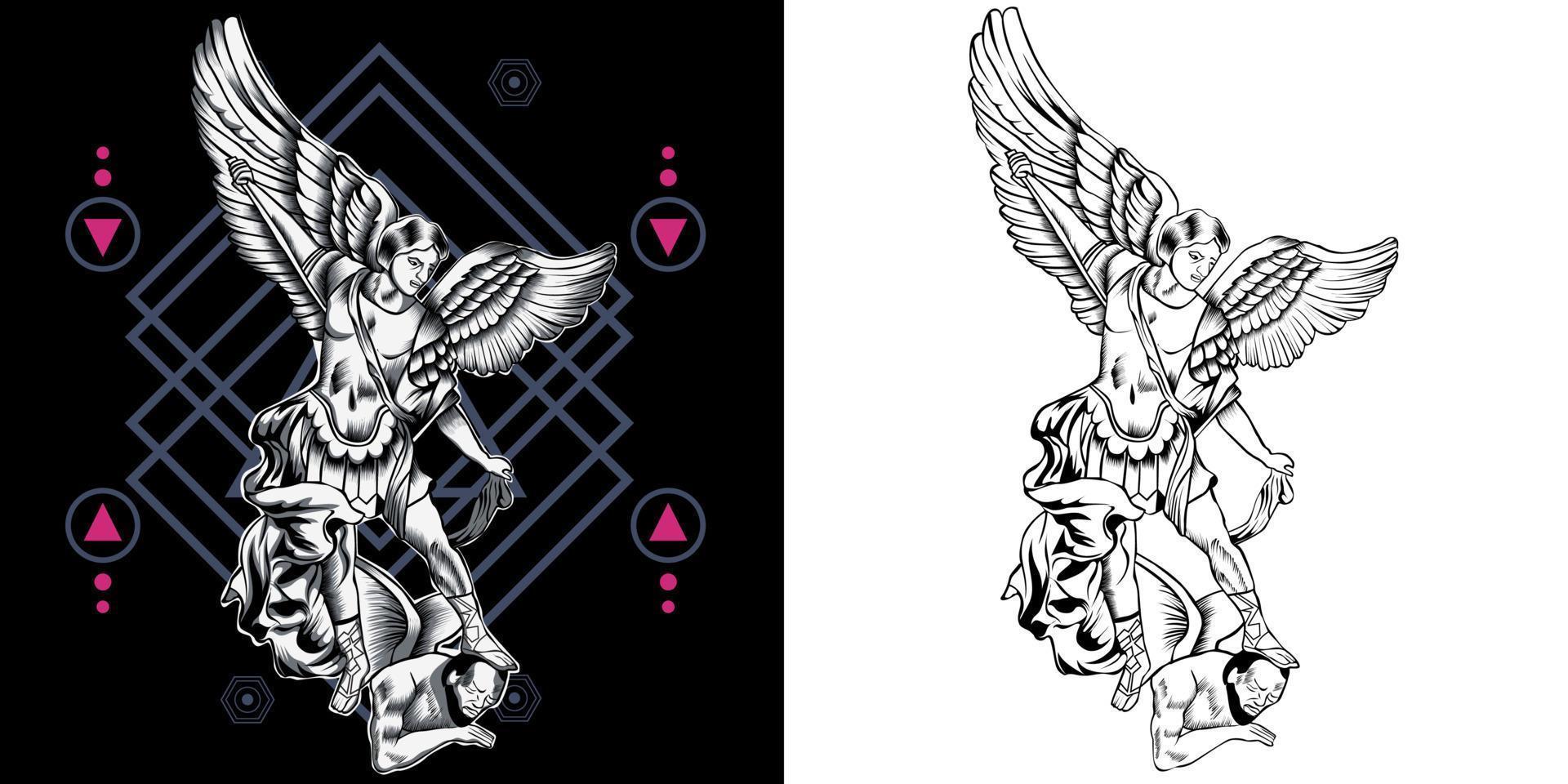 archangel of heaven vector illustration