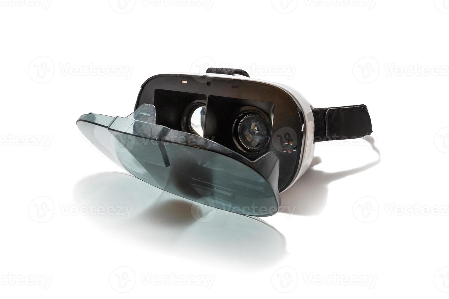 VR AR virtual reality glasses for mobile phone isolated on white background photo