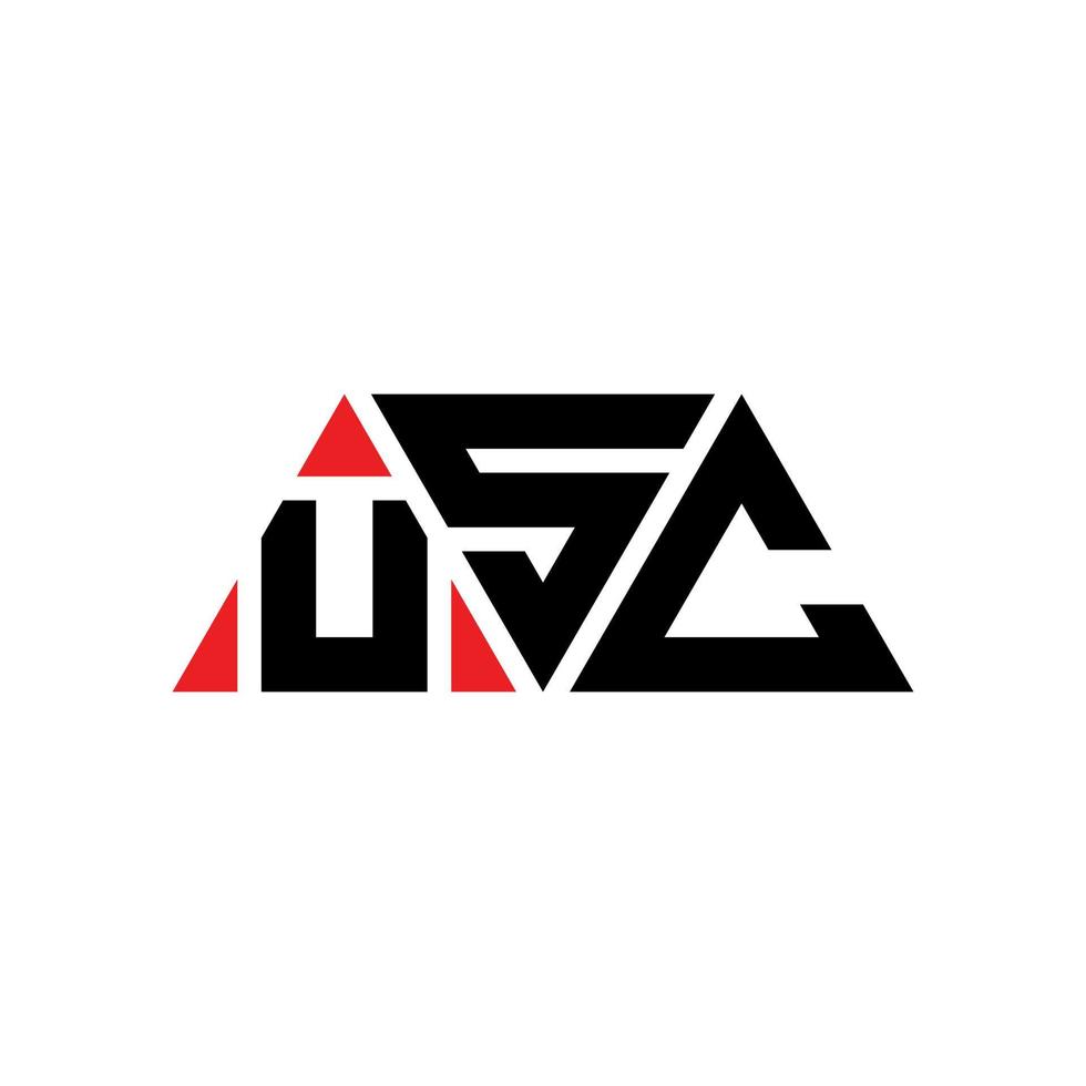 USC triangle letter logo design with triangle shape. USC triangle logo design monogram. USC triangle vector logo template with red color. USC triangular logo Simple, Elegant, and Luxurious Logo. USC