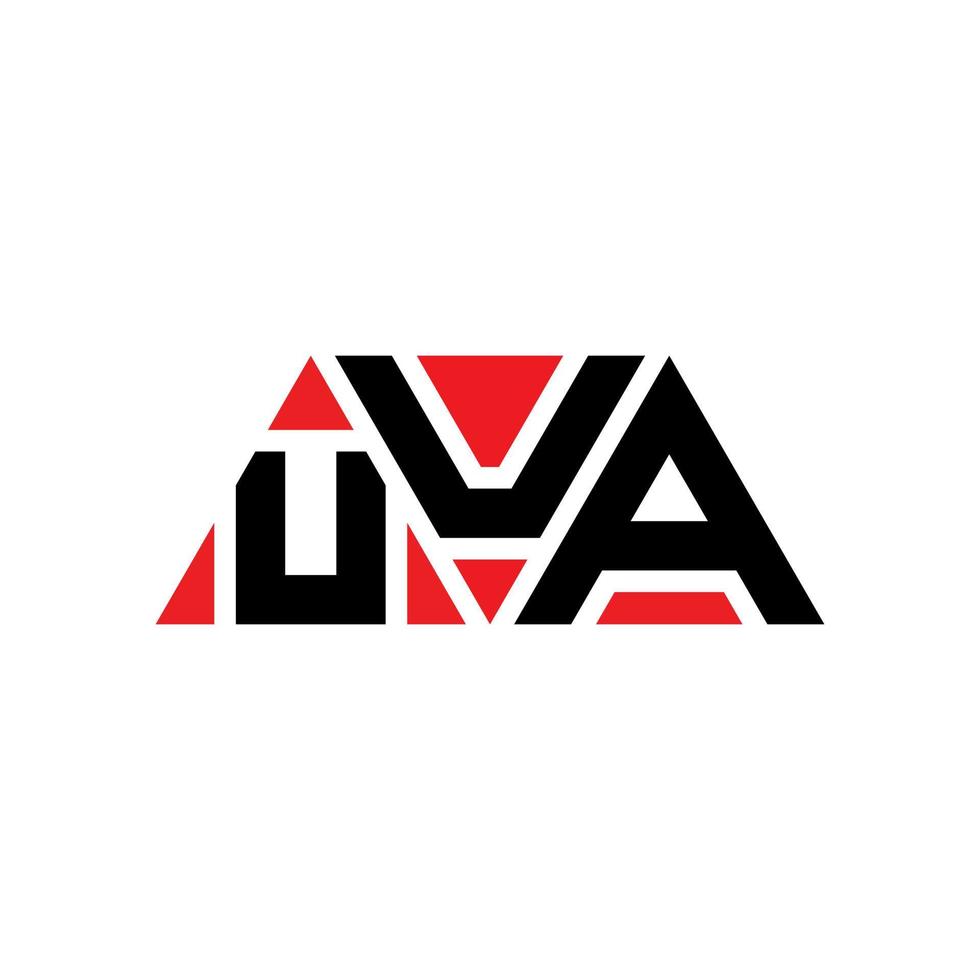 diseño de logotipo de letra triangular uua con forma de triángulo. monograma de diseño de logotipo de triángulo uua. plantilla de logotipo de vector de triángulo uua con color rojo. logotipo triangular uua logotipo simple, elegante y lujoso. uua