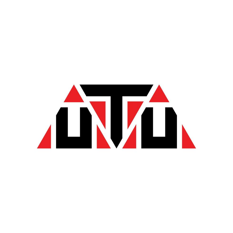 utu diseño de logotipo de letra triangular con forma de triángulo. monograma de diseño del logotipo del triángulo utu. plantilla de logotipo de vector de triángulo utu con color rojo. logotipo triangular utu logotipo simple, elegante y lujoso. utu