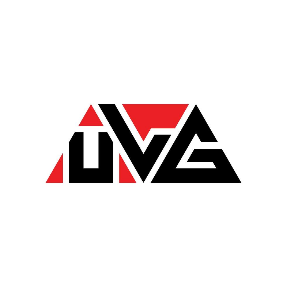 ULG triangle letter logo design with triangle shape. ULG triangle logo design monogram. ULG triangle vector logo template with red color. ULG triangular logo Simple, Elegant, and Luxurious Logo. ULG