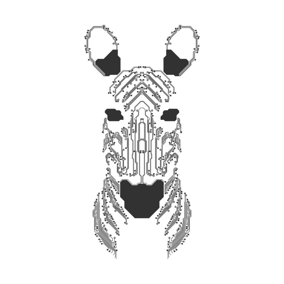 electronic zebra pattern vector