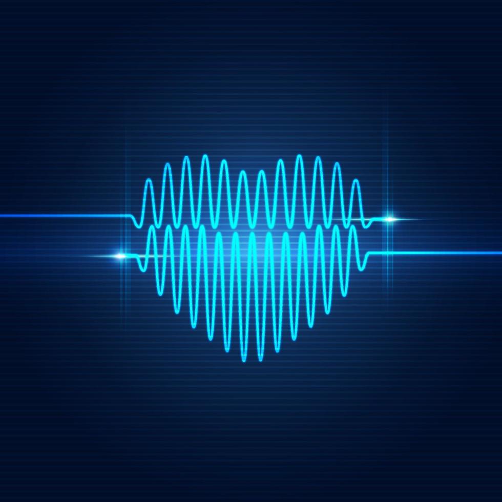 heart wave form vector