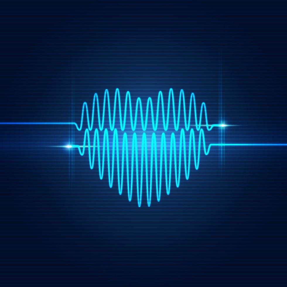 heart wave form vector