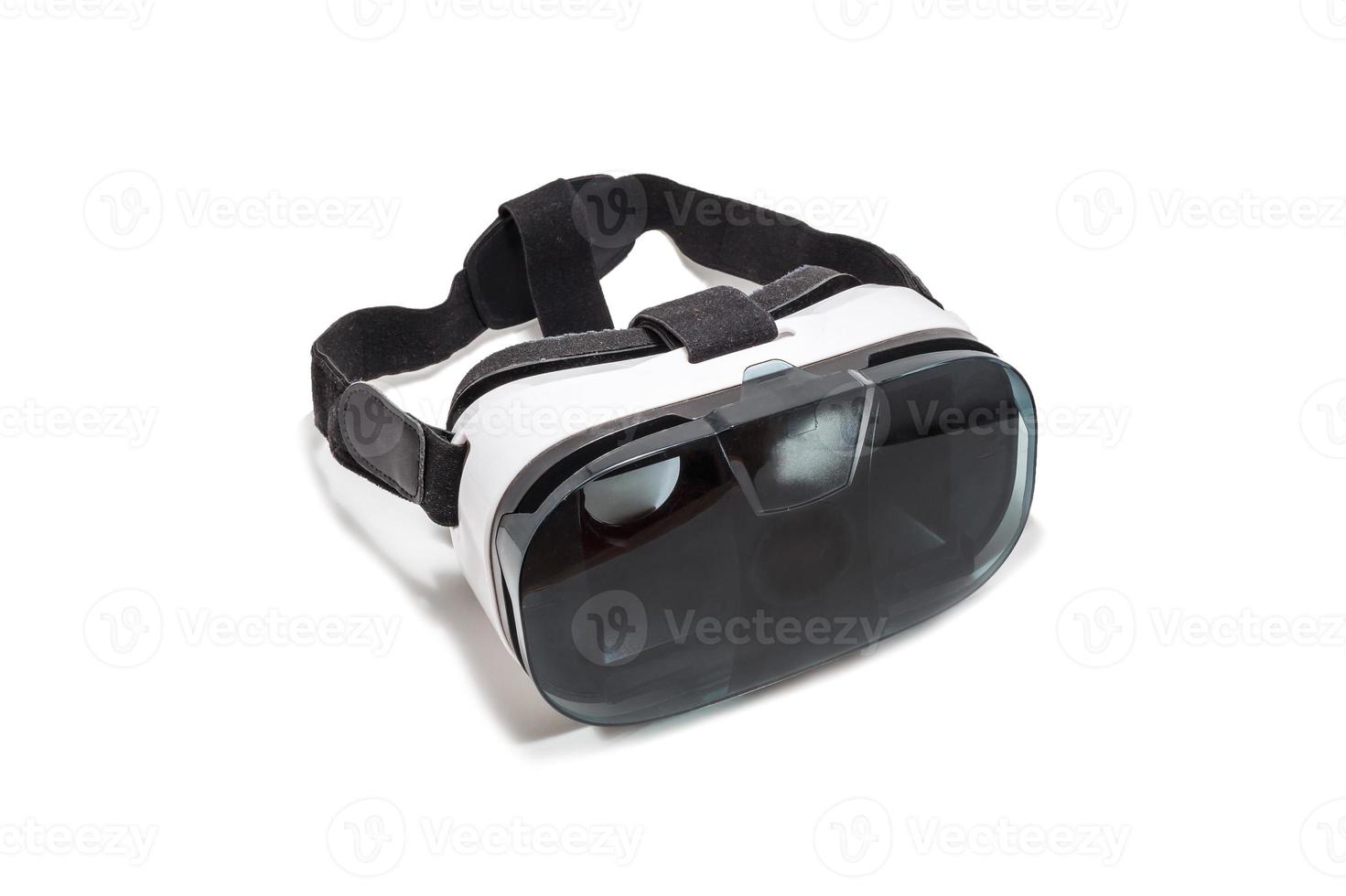 VR AR virtual reality glasses for mobile phone isolated on white background photo