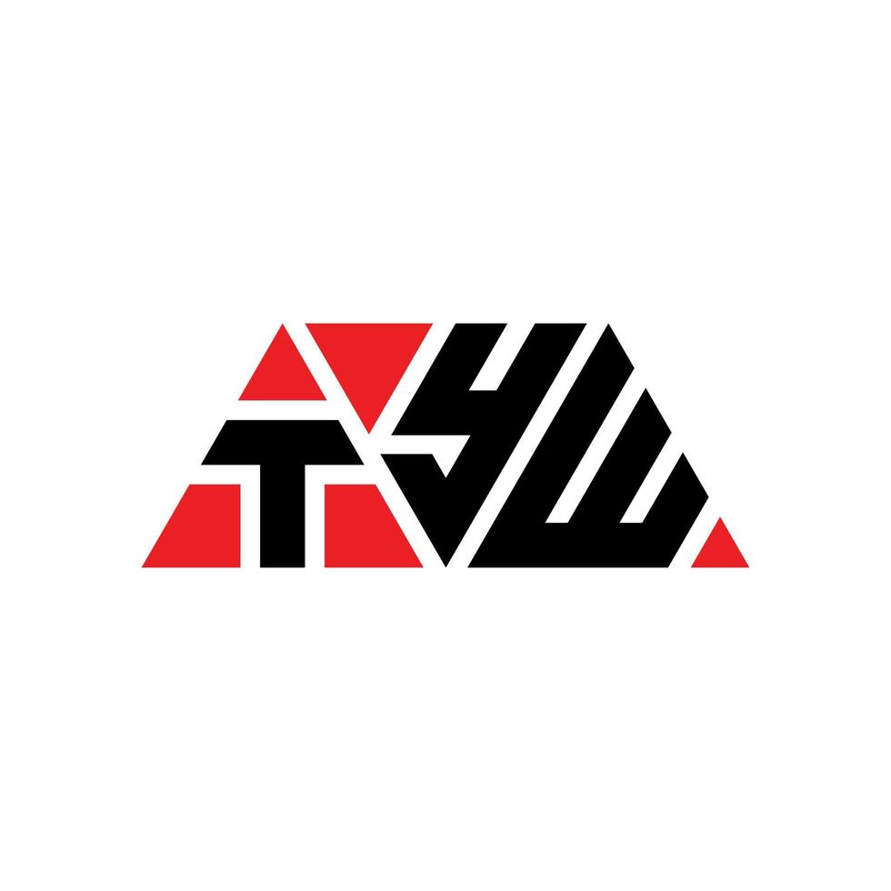 TYW triangle letter logo design with triangle shape. TYW triangle logo design monogram. TYW triangle vector logo template with red color. TYW triangular logo Simple, Elegant, and Luxurious Logo. TYW