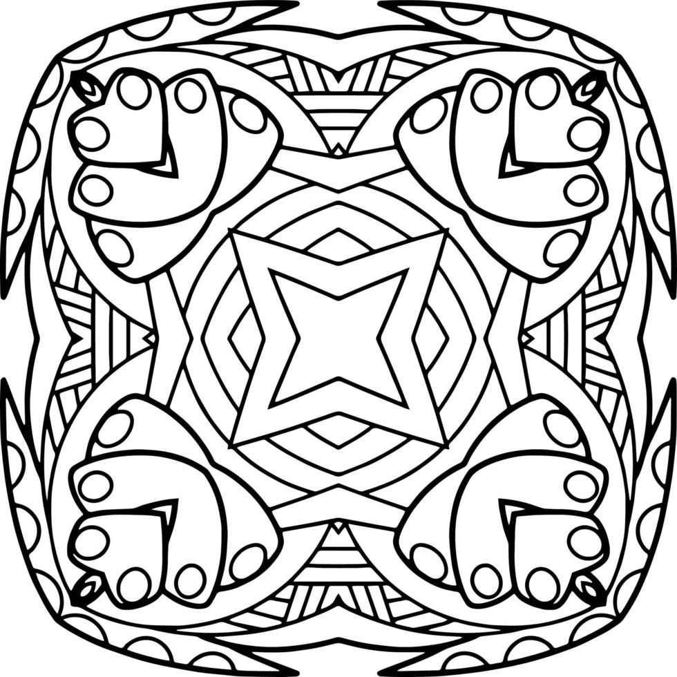 mandala element for colouring book vector