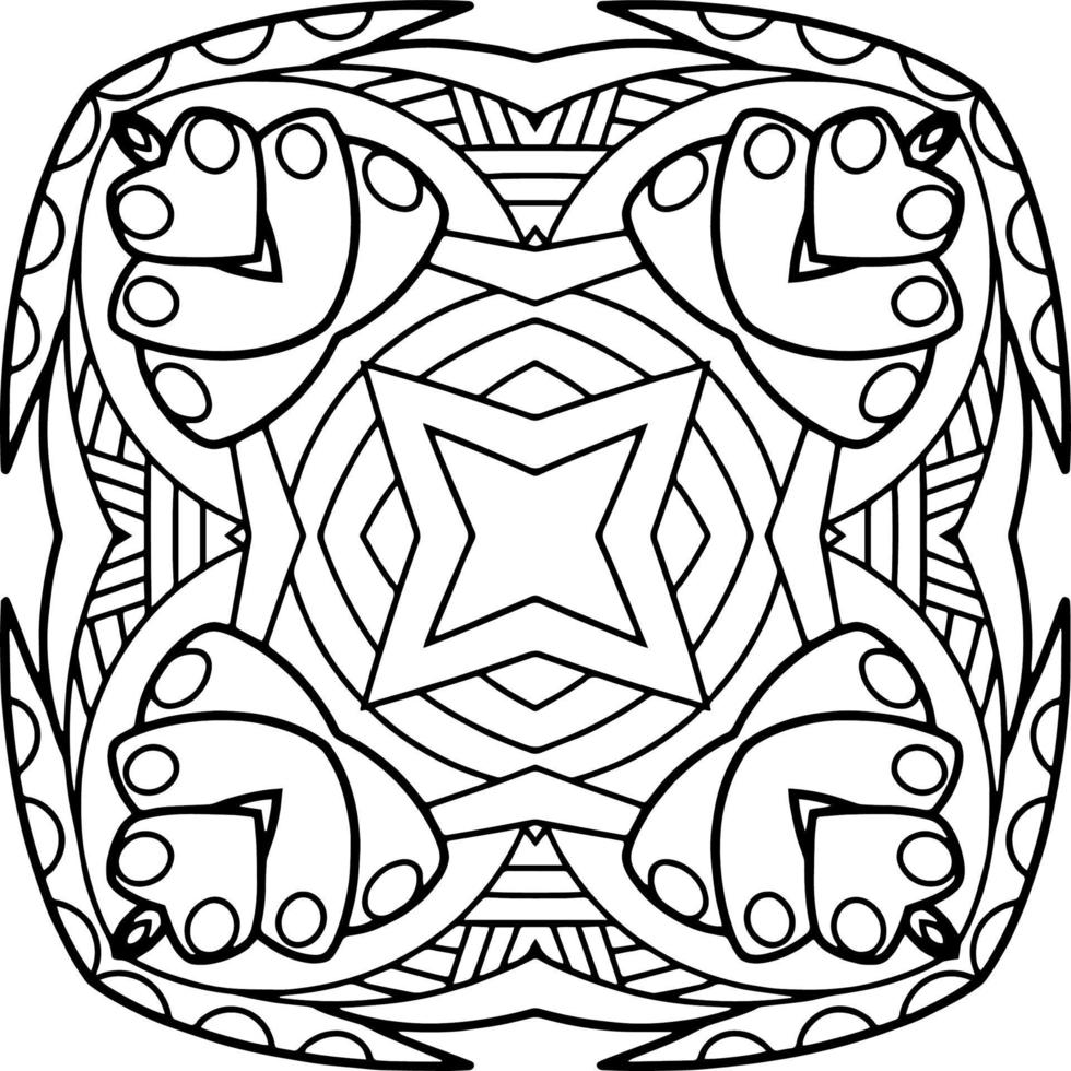 mandala element for colouring book vector