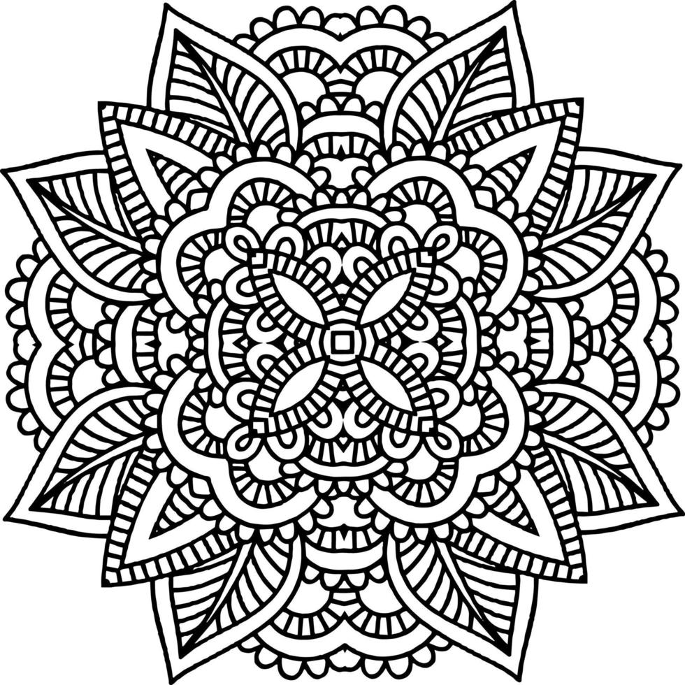mandala element for colouring book vector