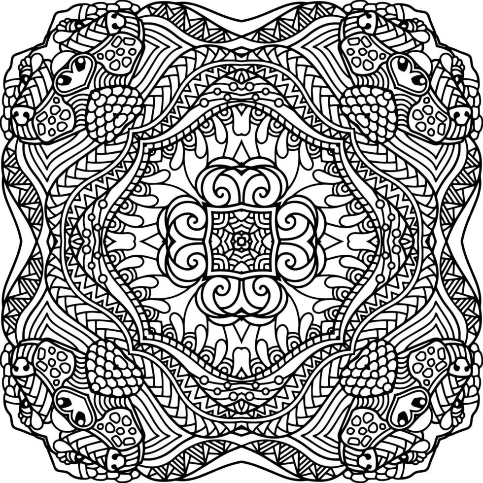 mandala element for colouring book vector