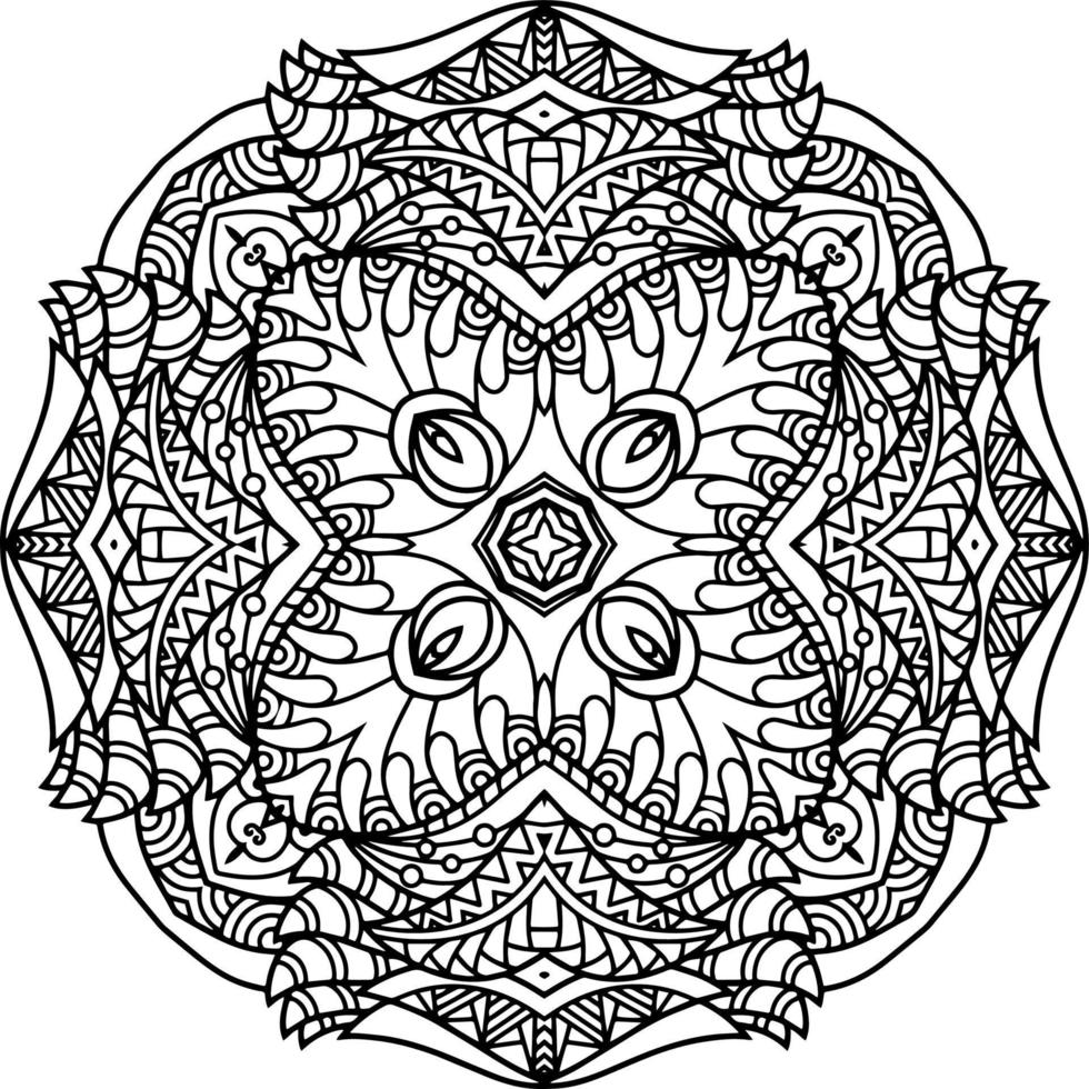 mandala element for colouring book vector