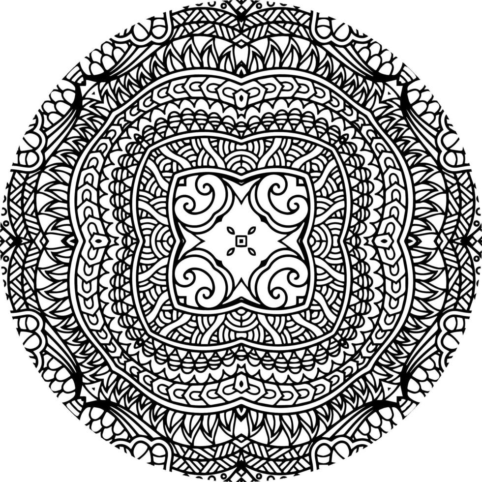 mandala element for colouring book vector
