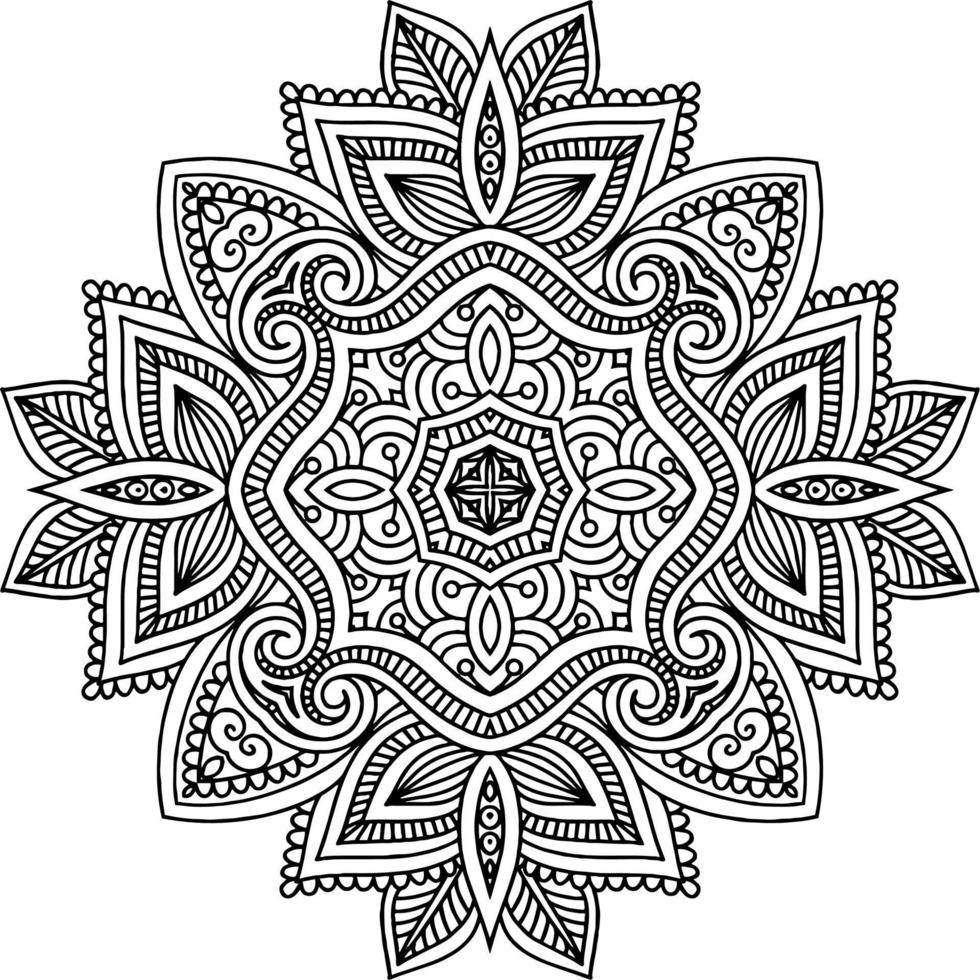 mandala element for colouring book vector