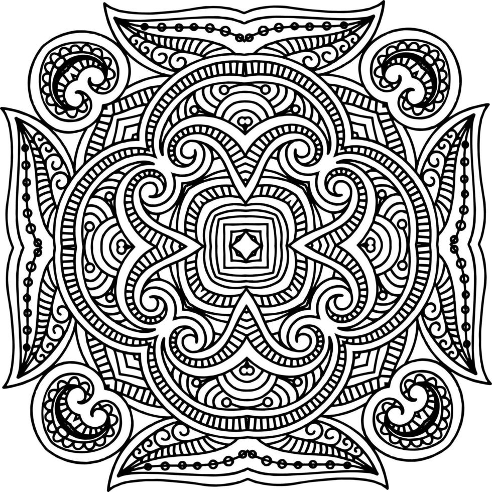 mandala element for colouring book vector