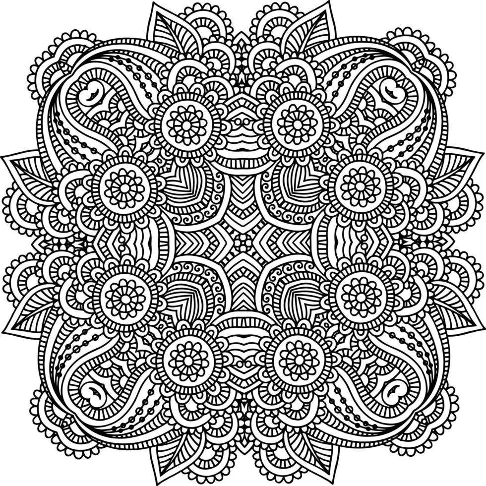 mandala element for colouring book vector