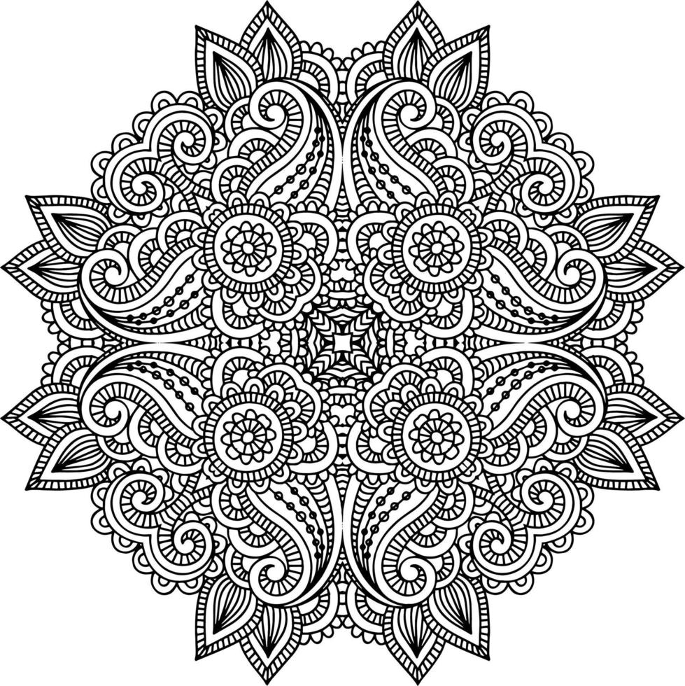 mandala element for colouring book vector