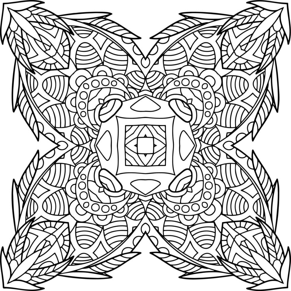abstract mandala for colouring book vector