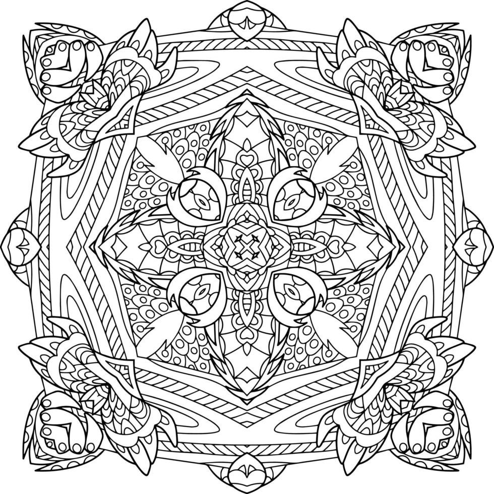 abstract mandala for colouring book vector