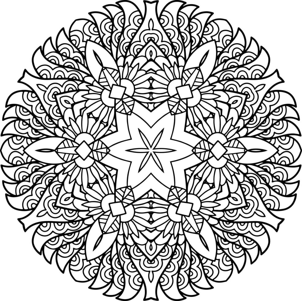 abstract mandala for colouring book vector