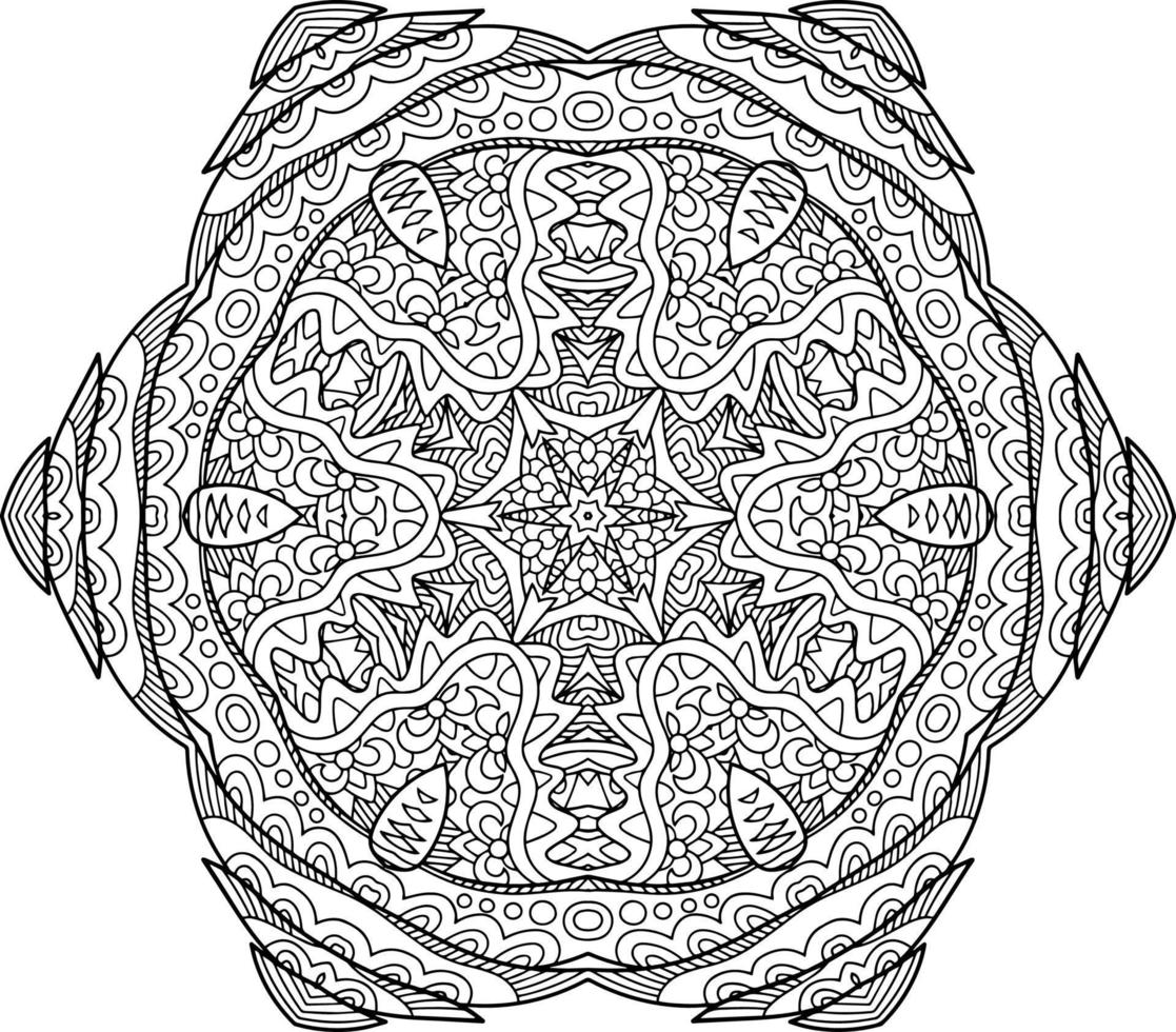 abstract mandala for colouring book vector