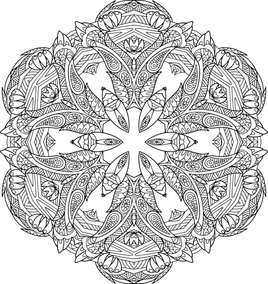 abstract mandala for colouring book vector