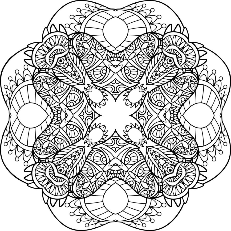 abstract mandala for colouring book vector