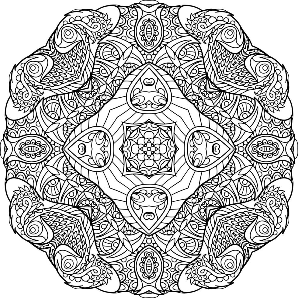 abstract mandala for colouring book vector