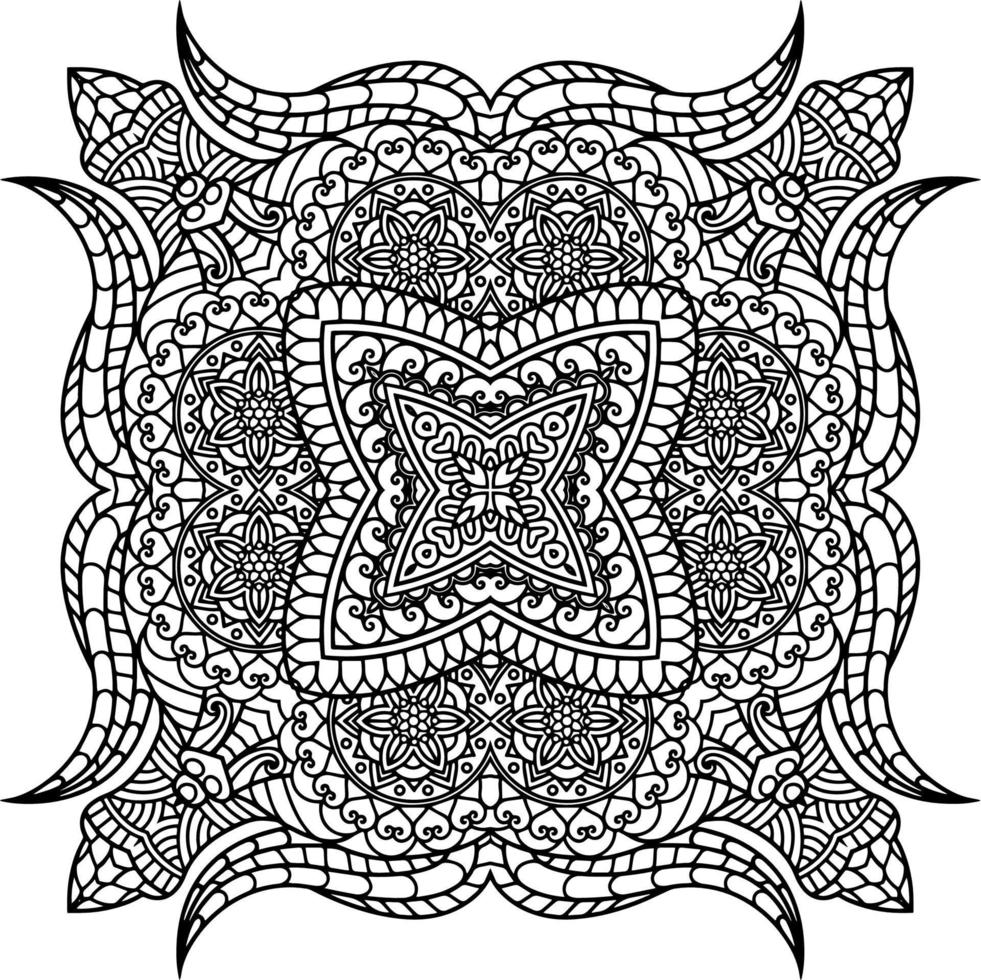 mandala element for colouring book vector