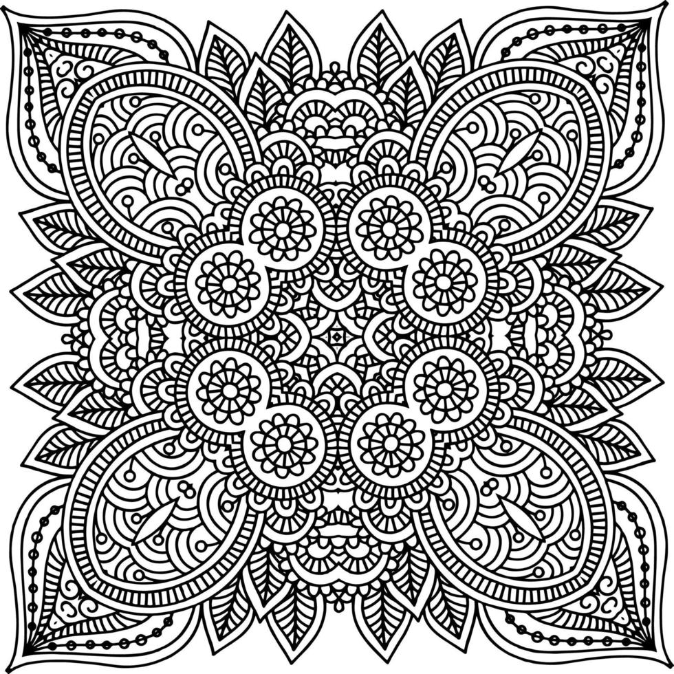 mandala element for colouring book vector