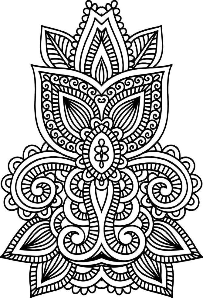 elemento mandala para colorear libro vector