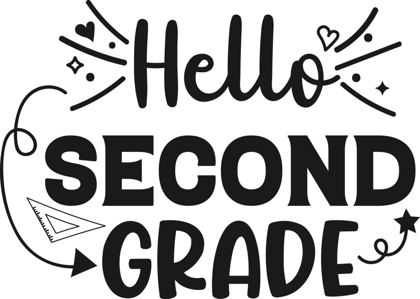 Hello second grade vector