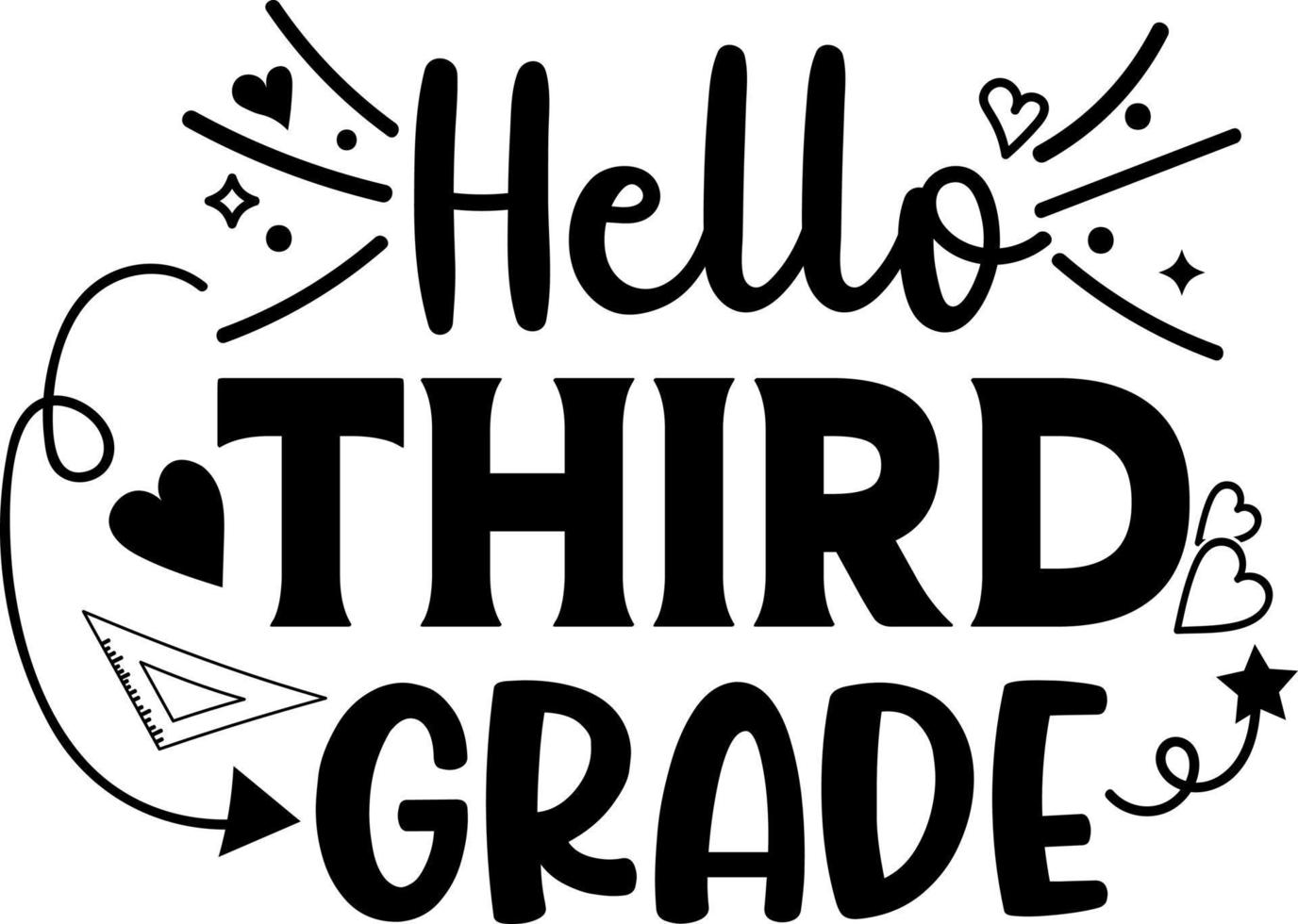 Hello third grade vector