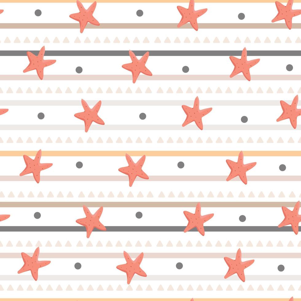 seamless pattern with cute summer beach background vector