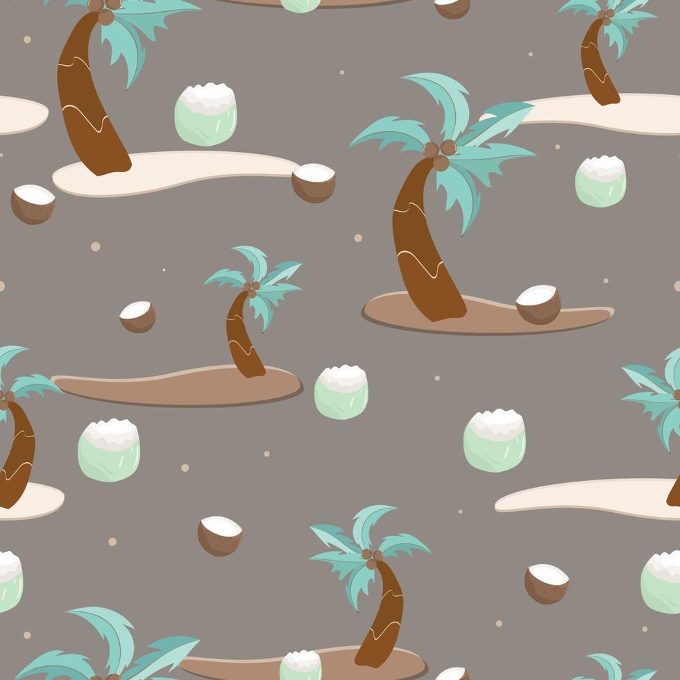 seamless pattern with cute summer beach background vector