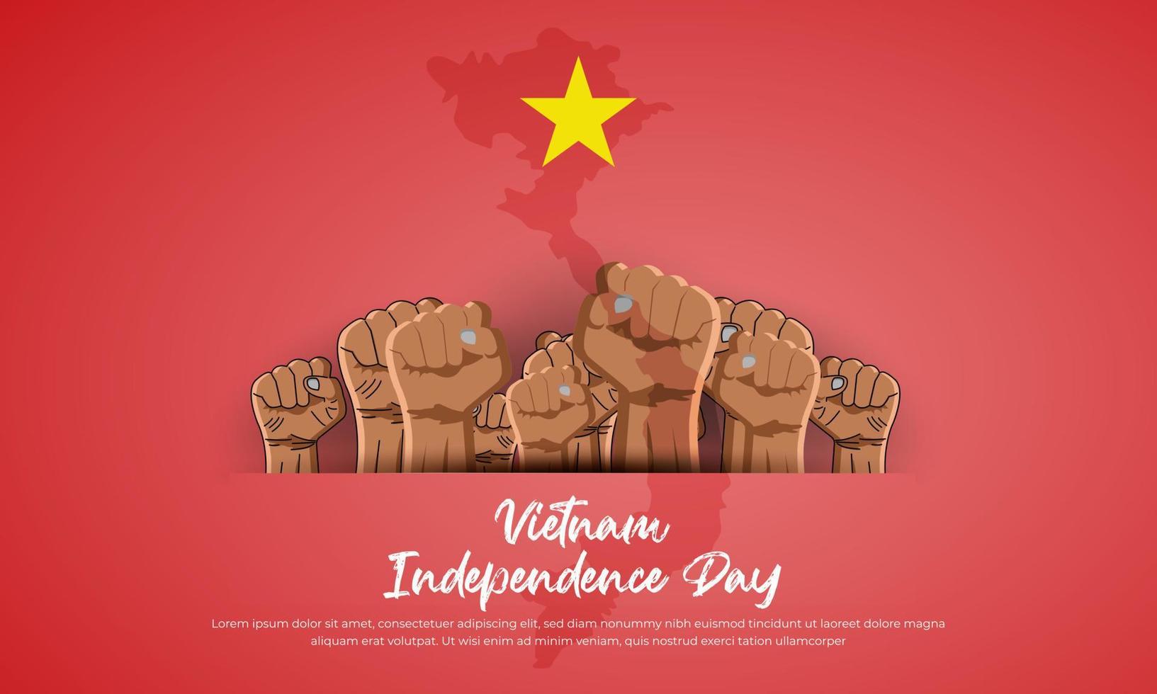 Vietnam independence day background design template vector