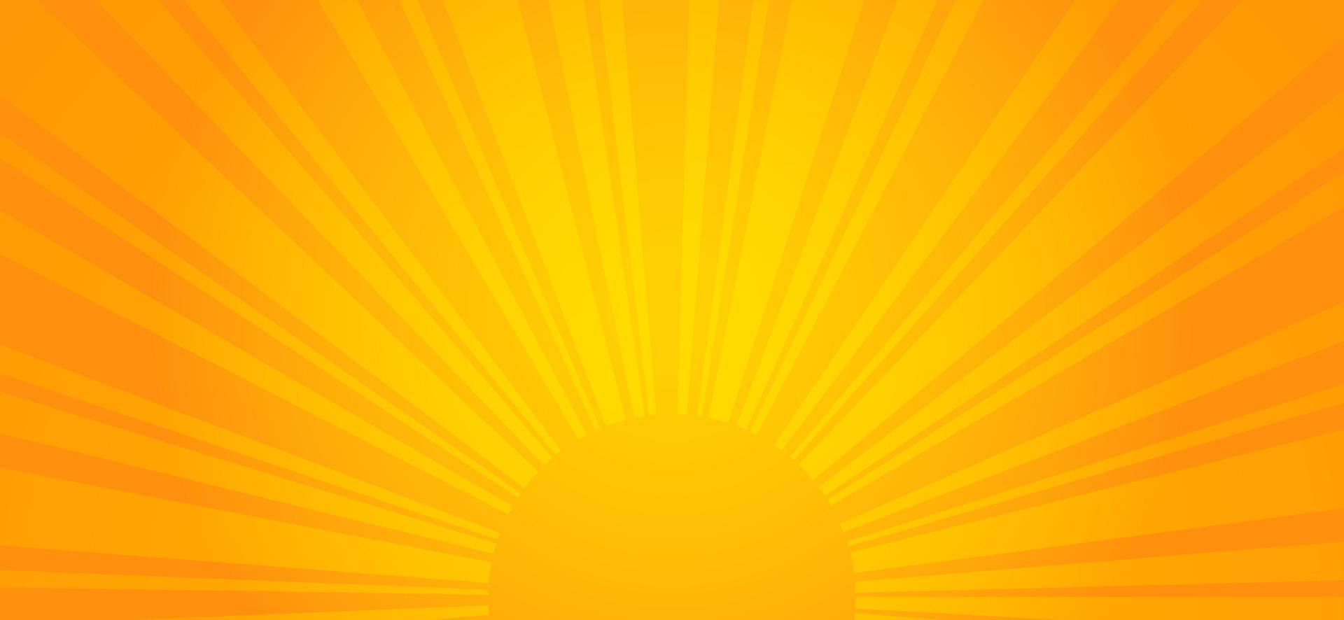 fondo naranja del amanecer. ilustración vectorial de energía solar. vector