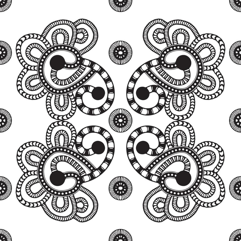 Hand Drawn Doodle Floral Design, Mandala Floral Design vector