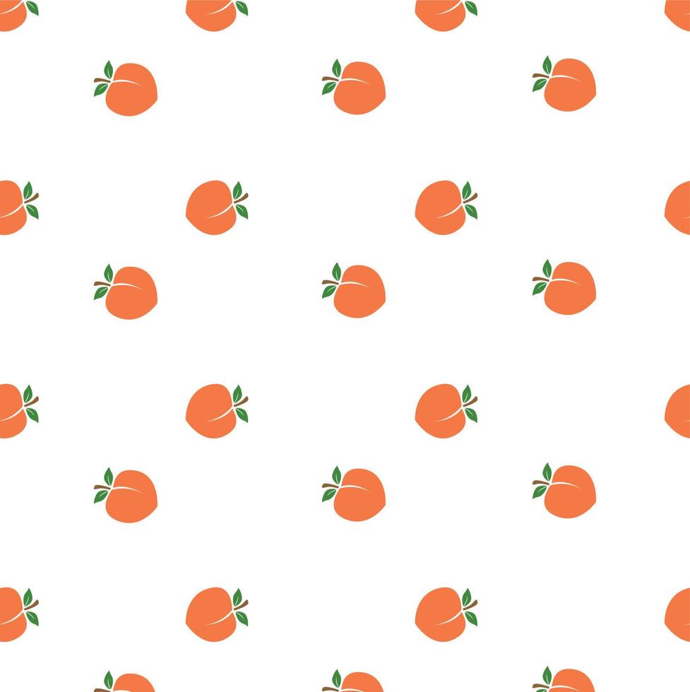 peaches seamless pattern. peach dessert on white background. apricot fruit icon seamless pattern wallpaper. vector