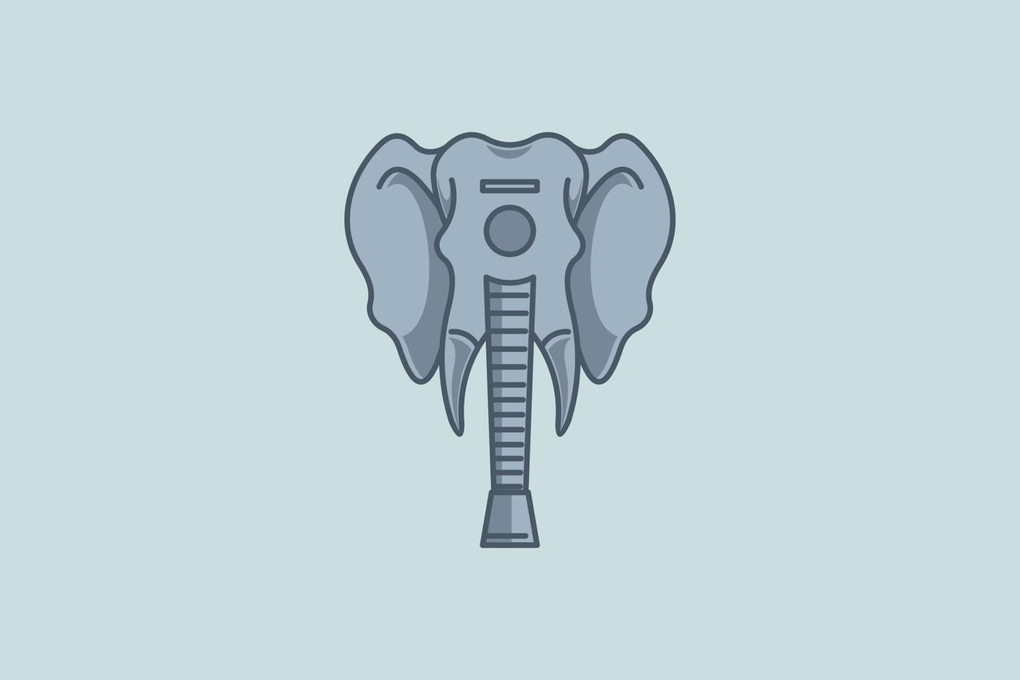 Guitar elephant illustration simple vector