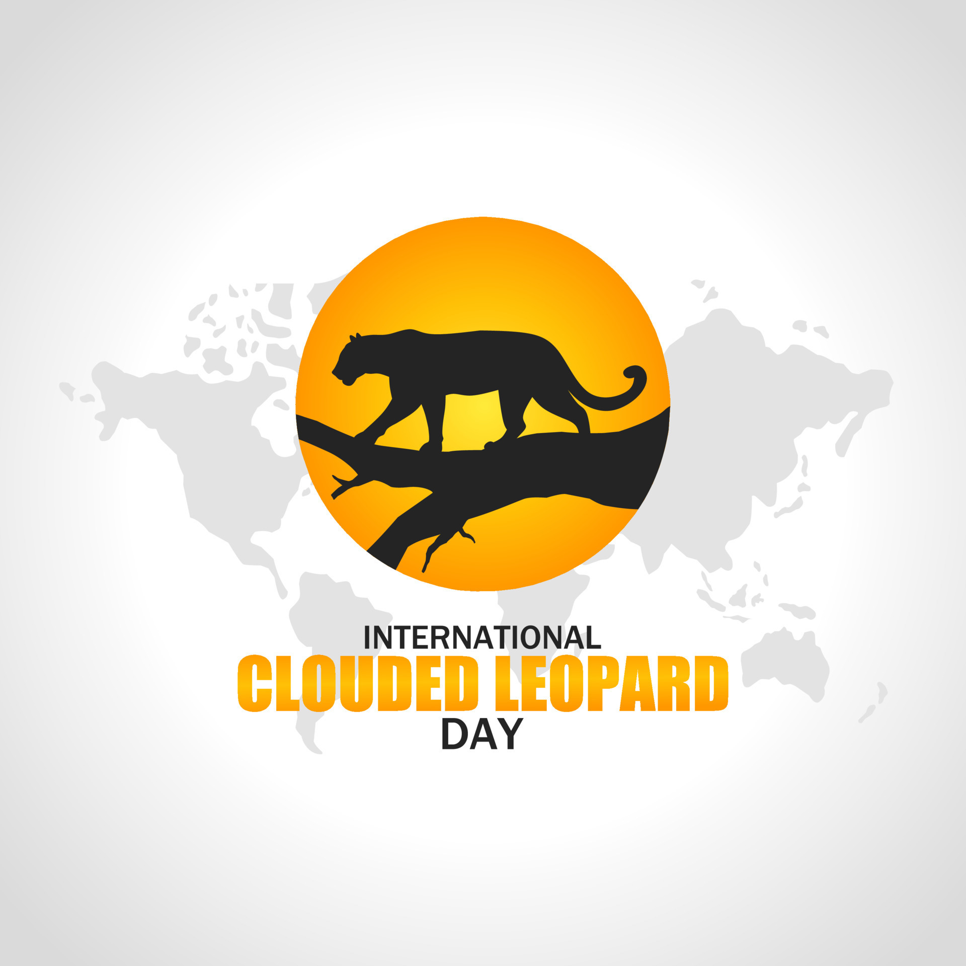 International Clouded leopard day theme vector illustration. Suitable
