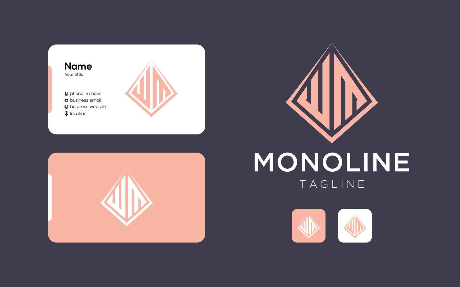 Creative letters WM monogram logo design for your company vector